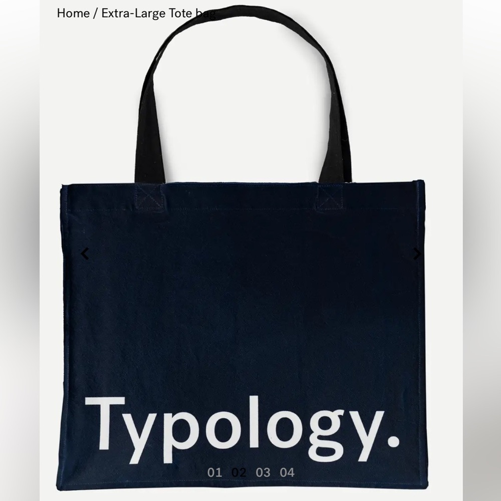 Typology Black Tote Bag